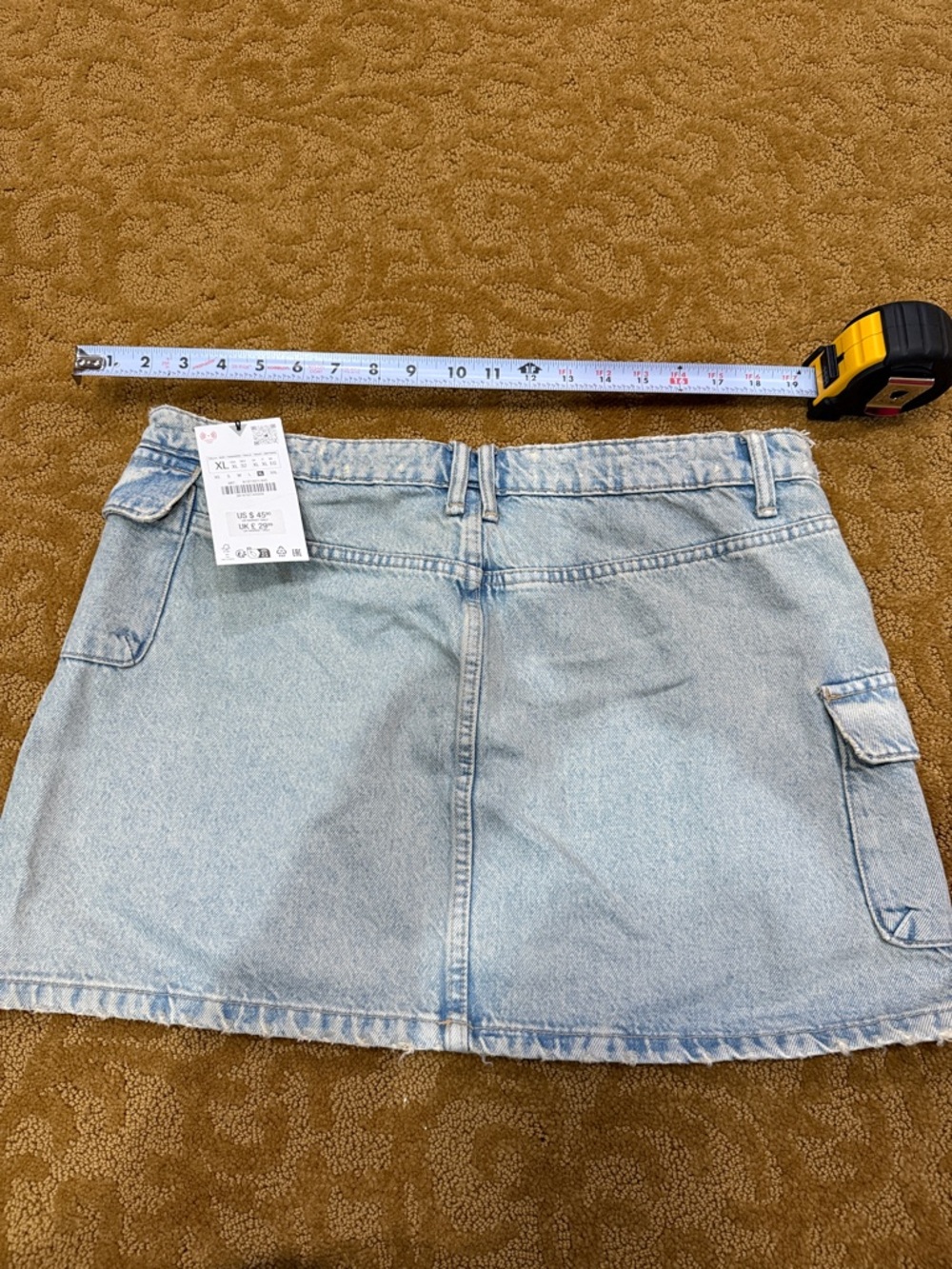 Zara denim mini skirt size XL - NWT - Picture 2 of 6